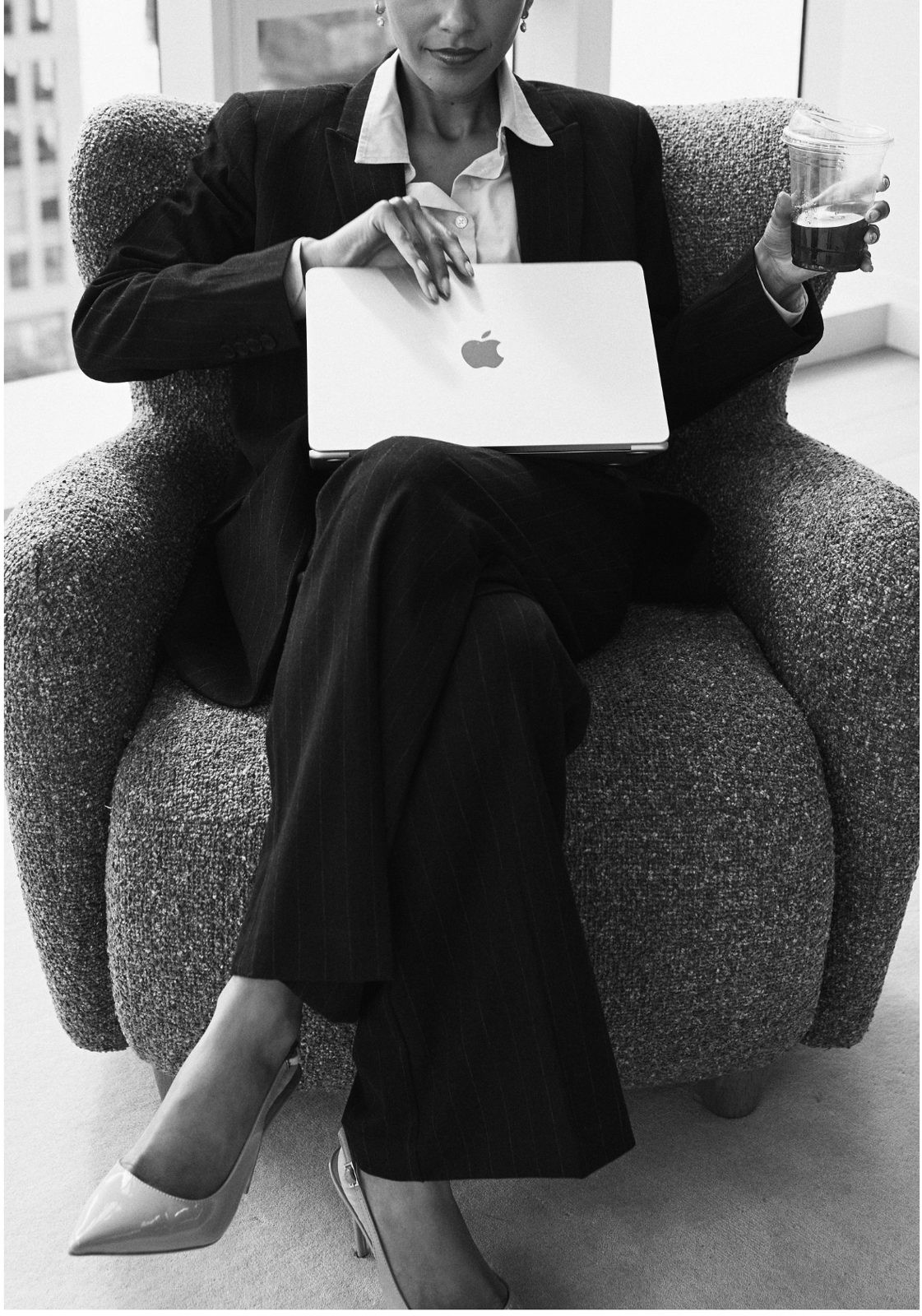 An ambitious woman working